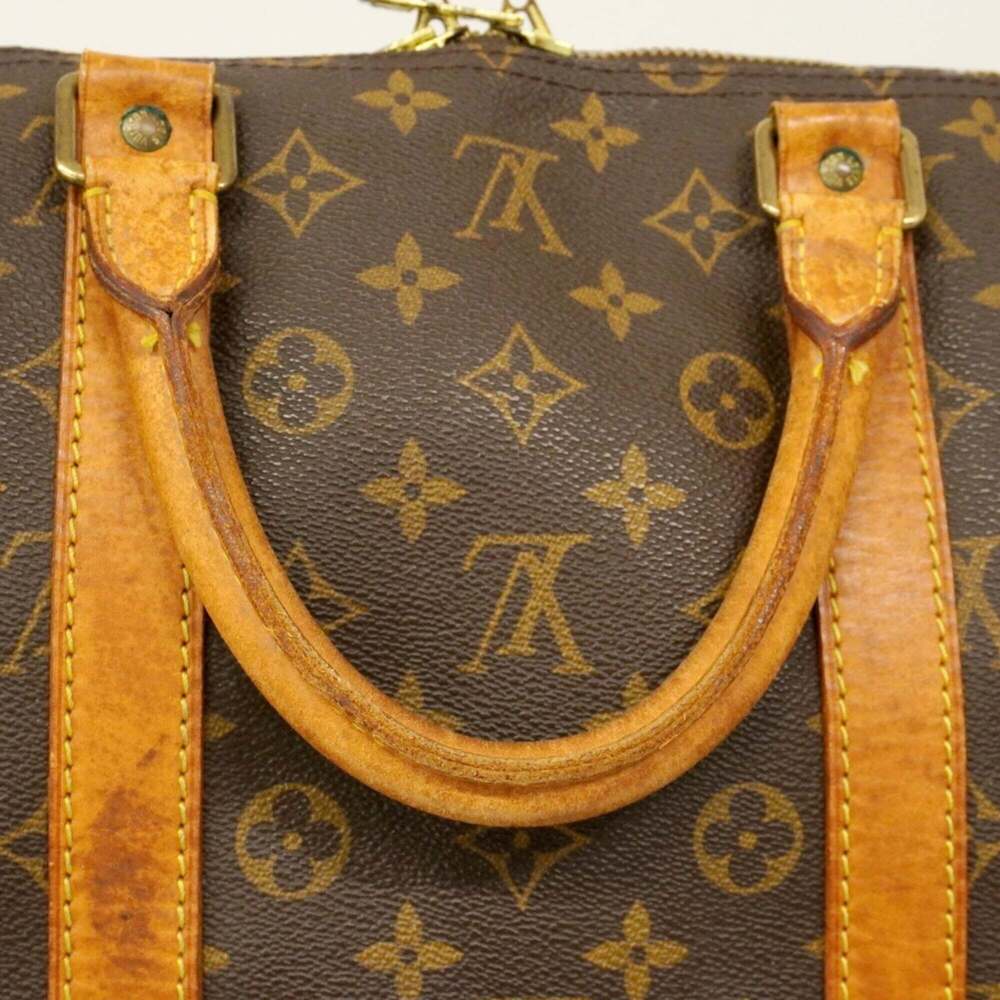 LOUIS VUITTON Brown Monogram Keepall 55 Boston Bag - Picture 10 of 14